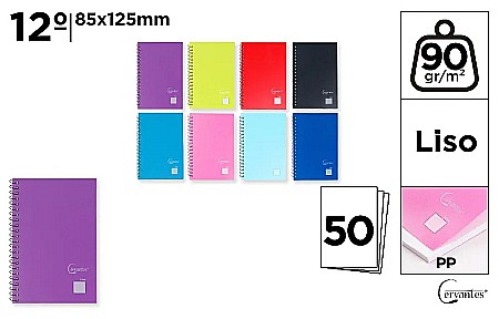 RECHIZITE SCOLARE - NOTES PP IPB 85*125MM SPIRA 50F VELIN CULORI ASORTATE PB227