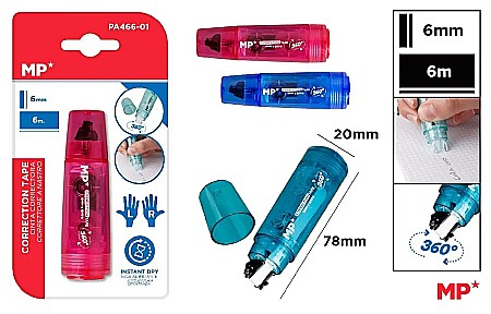 Corectoare - BANDA CORECTOARE IPB 6MM*6M ROTATIVA CULORI ASORTATE PA466-01