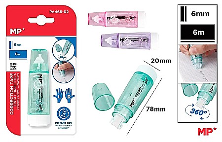 Corectoare - BANDA CORECTOARE IPB 6MM*6M ROTATIVA PASTEL PA466-02