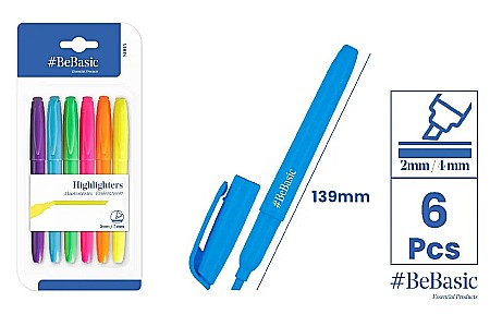 Textlinere - TEXTMARKER BeBasic 6/SET CULORI PASTEL S005