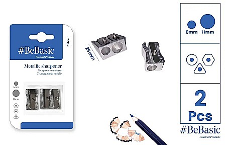 RECHIZITE SCOLARE - ASCUTITOARE BeBasic METAL 2/SET DUBLA SI SIMPLA S022