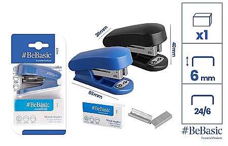 ARTICOLE DE BIROU - CAPSATOR MINI BeBasic 24/6, 20 COLI + 1000 CAPSE S023