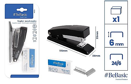 Capsatoare - CAPSATOR BeBasic 24/6, 20 COLI + 1000 CAPSE S024