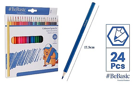 RECHIZITE SCOLARE - CREIOANE COLORATE BeBasic 24/SET HEXAGONALE S040