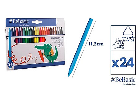 RECHIZITE SCOLARE - CREIOANE CERATE BeBasic 24 CULORI/SET S042