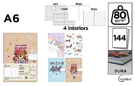 HARTIE PRODUSE DIN HARTIE - NOTES IPB A6 144 FILE FANTASY DIVERSE MESAJE CLAPA MAGNETICA PB476-38
