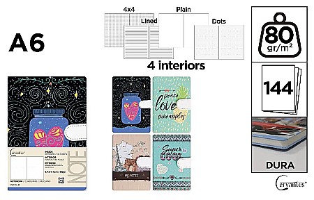 Carnetele/ notesuri/ bloc-notesuri - NOTES IPB A6 144 FILE FANTASY DIVERSE MESAJE CLAPA MAGNETICA PB476-39