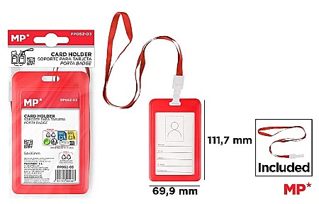 MIJLOACE DE PREZENTARE - BUZUNAR ECUSON IPB 69.9*111.7MM VERTICAL ROSU CU SNUR PP062-03