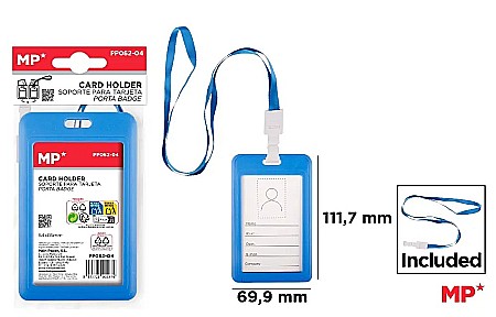 MIJLOACE DE PREZENTARE - BUZUNAR ECUSON IPB 69.9*111.7MM VERTICAL CU SNUR ALBASTRU PP062-04