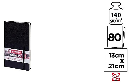 Blocuri de desen profesionale - CAIET SCHITE IPB 140GR CU ELASTIC 130*210MM 80F TALENS ART CREATION 9314002M