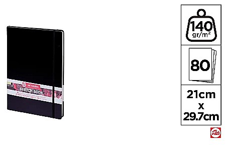 Blocuri de desen profesionale - CAIET SCHITE IPB 140GR CU ELASTIC A4 80F TALENS ART CREATION 9314003M