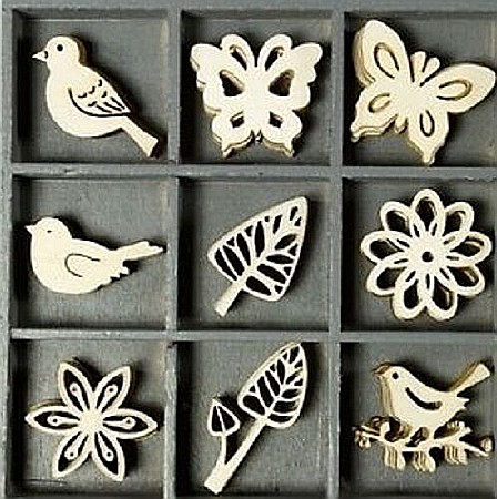 Articole Creative Lemn - KP DECORATIUNI LEMN FLORAL 45/SET 18521015