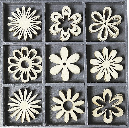 KP DECORATIUNI LEMN FANTASY FLOWERS, 45/set 18521018 [1]
