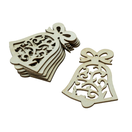 Figurine, Ornamente Pasla /Lemn/ Moos - ACCESORII CREATIE LEMN CLOPOTEL CU FUNDITA A2552