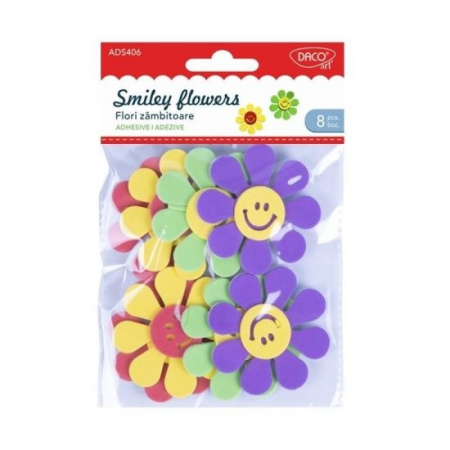 Figurine/ litere/ forme Moosgummi - ADA MOOSGUMMI DACO FLORI ZAMBITOARE 8/SET AD406