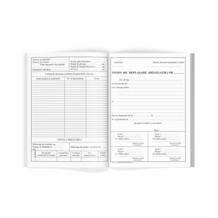 ORDIN DEPLASARE DELEGATIE A5, 100 FILE, hartie offset, 60 gr/m2, super white [1]