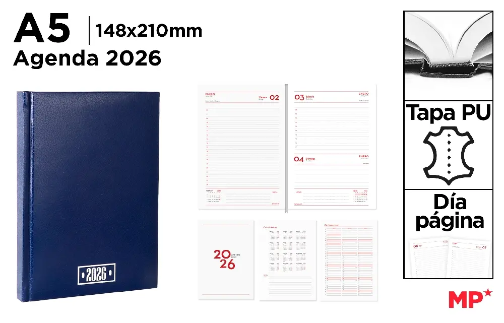 Agende datate 2026 - AGENDA IPB A5 2026 DATATA ZILNIC PB26-60-01