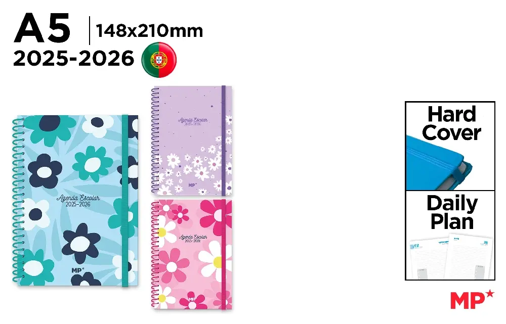 Agende scolare - AGENDA SCOLARA A5 IPB DATATA ZILNIC 2025-2026 CU ELASTIC PB2526PT-01