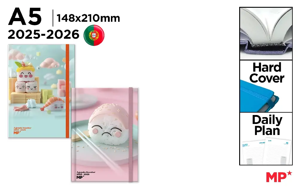 Agende scolare - AGENDA SCOLARA A5 IPB DATATA ZILNIC 2025-2026 CU ELASTIC PB2526PT-02