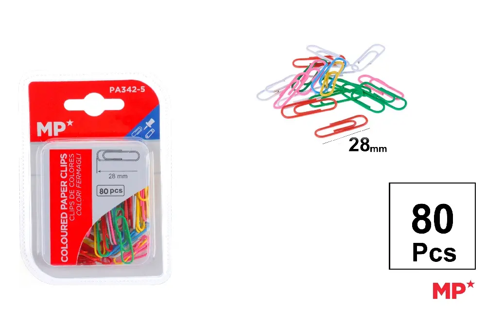 ARTICOLE DE BIROU - AGRAFE HARTIE IPB 28MM 80/SET COLOR PA342-5