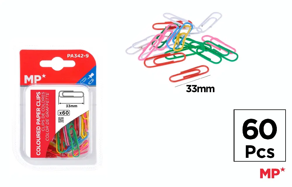 ARTICOLE DE BIROU - AGRAFE HARTIE IPB 33MM 60/SET COLOR PA342-9
