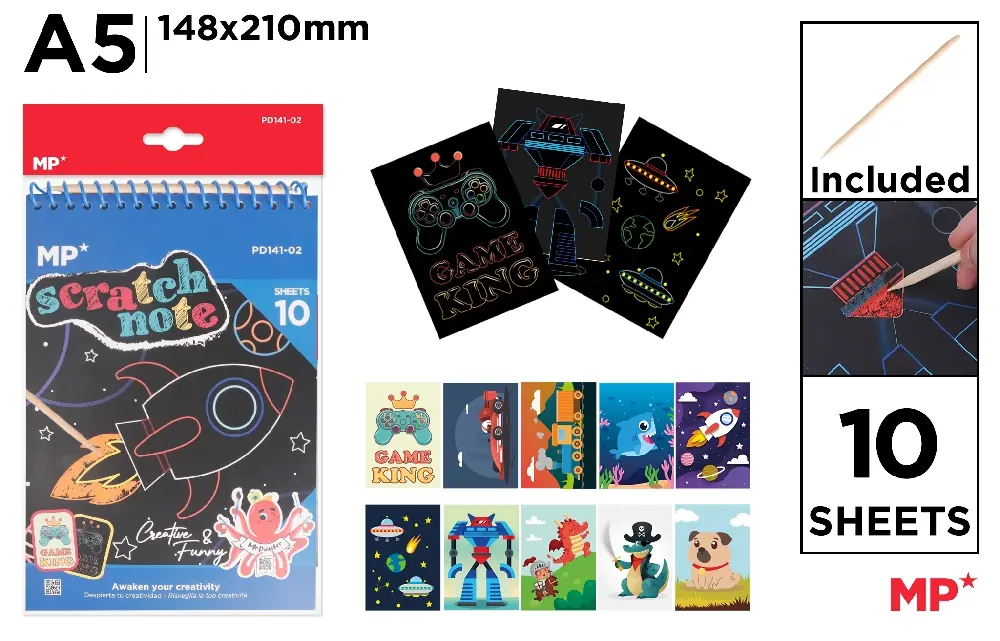 Albume Scrapbooking - ALBUM IPB SCRAPBOOKING A5 SPIRA NEGRU 10 COLI PD141-02