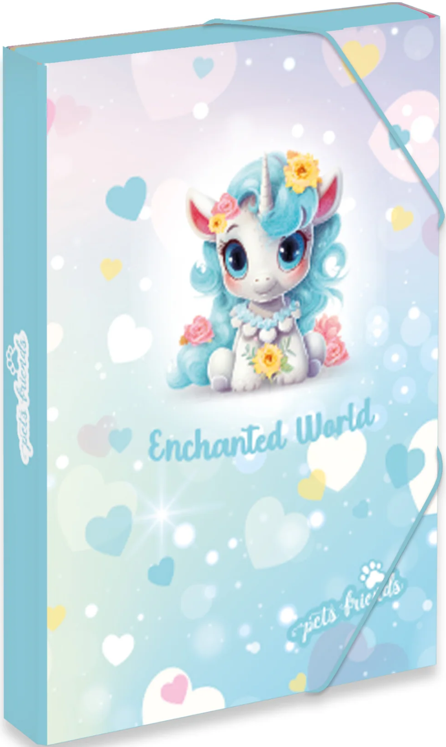 Mape carton cu elastic - MAPA CARTON A4 4CM CU ELASTIC ENCHANTED WORLD 232538