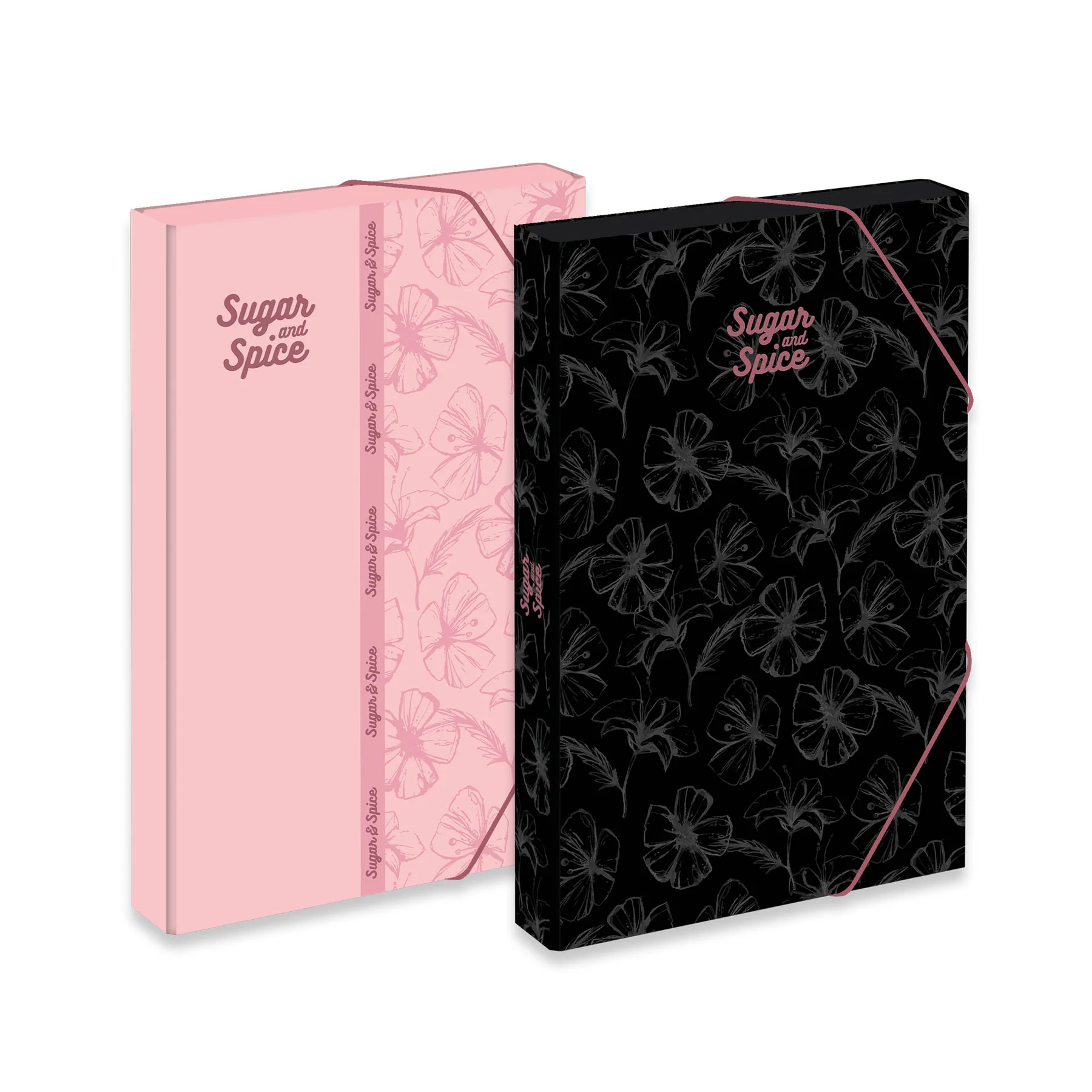 Mape carton cu elastic - MAPA CARTON A4 4CM CU ELASTIC SUGAR&SPICE 233351