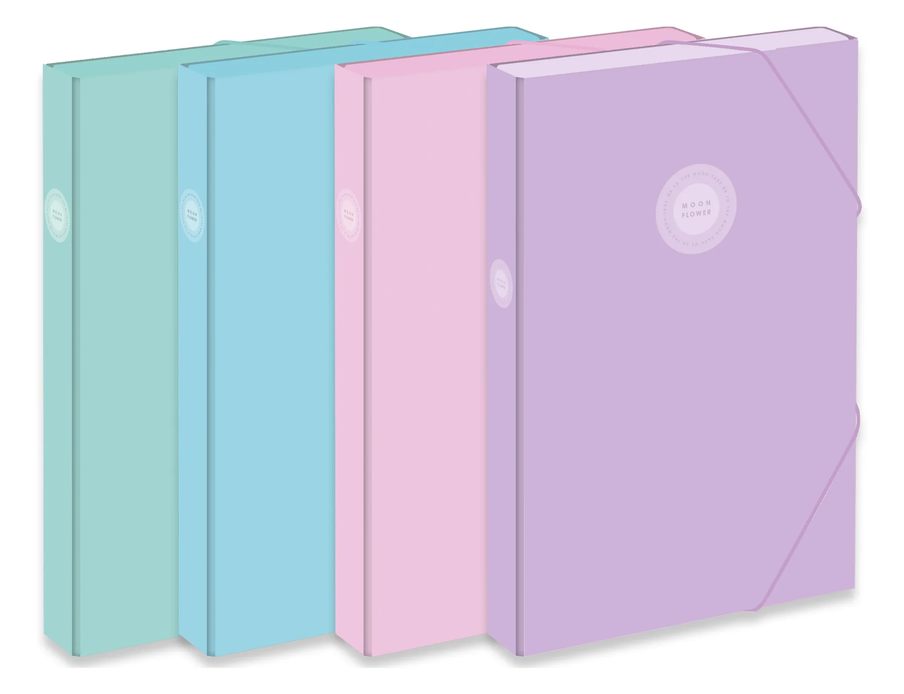 Mape carton cu elastic - MAPA CARTON A4 6CM CU ELASTIC CAMPUS MOONFLOWER 228821