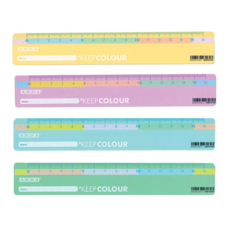 Rigle,echere si raportoare - RIGLA 16CM KEEP COLOUR PASTEL R17PBAR