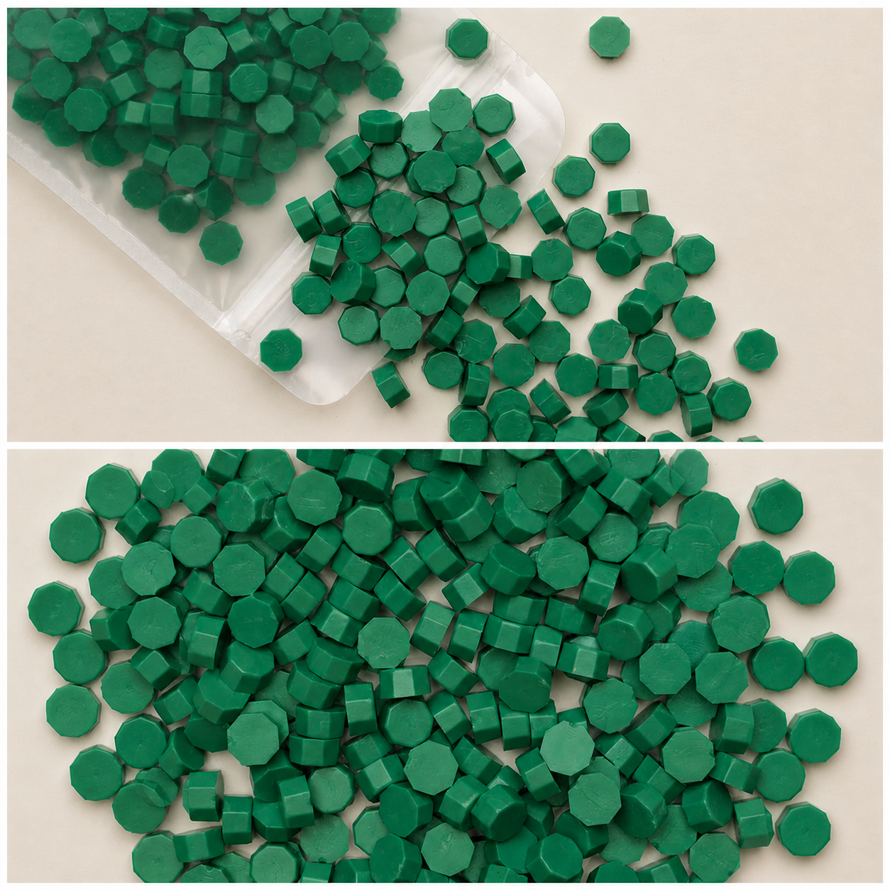 DE SEZON - Granule Ceară Verde Amazonit 100buc/set pentru Sigilii - ipb.ro