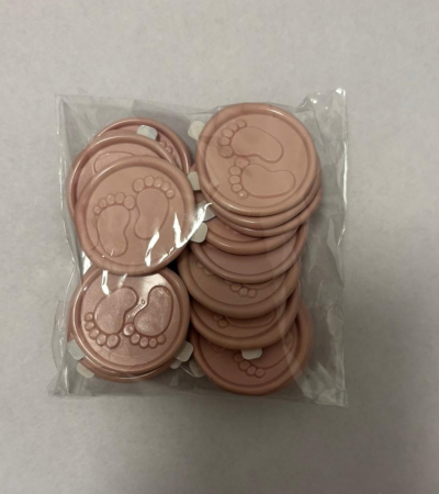 SET SIGILII BOTEZ CU PICIORUSE ROZ PASTEL 25/SET [2]