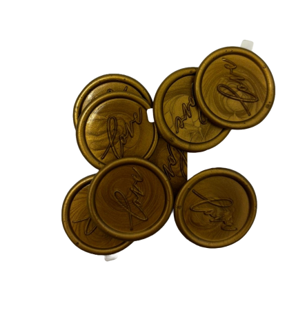 Set Ceara si sigiliu - SET SIGILII NUNTA BRONZ CU LOVE 25/SET