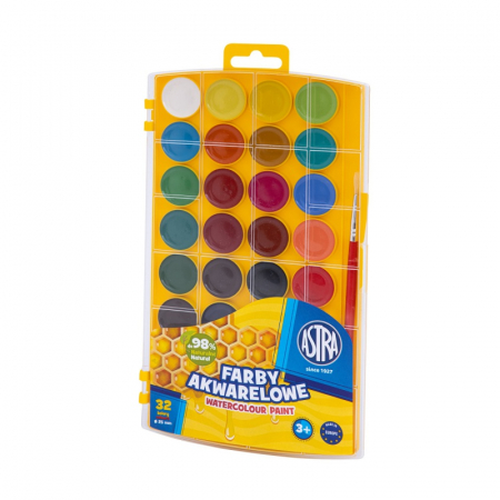 RECHIZITE SCOLARE - AS ACUARELE ASTRA 32 CULORI/SET + PENSULA 302023002