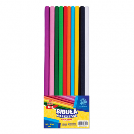 Hartie Creponata, Hartie Glasata - AS HARTIE CREPONATA 50*200CM 10 CULORI/SET 113021032
