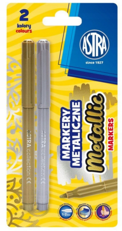 Markere Acrilice - MARKER METALIC 2/SET, AURIU-ARGINTIU, 1-2MM 207023002