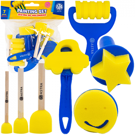 Pensule scolare set - AS PENSULE SI ROLA TIP BURETE NR.1, 7/SET ASTRA 315024002