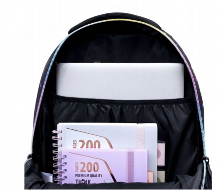 AS RUCSAC SCOLAR 3 COMPARTIMENTE HEAD GOLDEN EFECT RAINBOW KITTY AB300 502025033 [5]