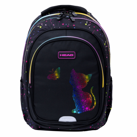 AS RUCSAC SCOLAR 3 COMPARTIMENTE HEAD GOLDEN EFECT RAINBOW KITTY AB300 502025033 [1]