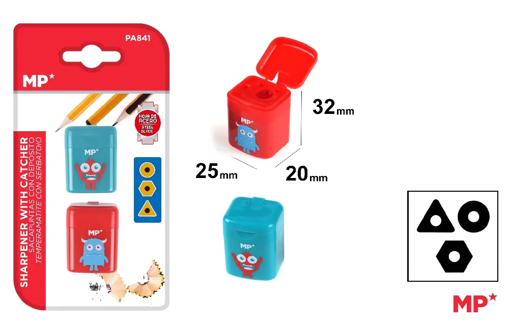 RECHIZITE SCOLARE - ASCUTITOARE SIMPLA CU CONTAINER IPB PLASTIC 2/SET PA841