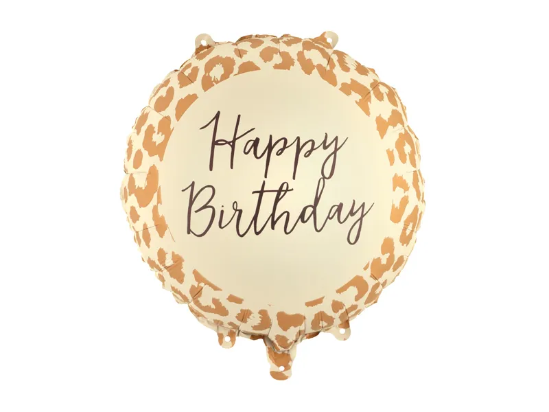 ARTICOLE PARTY - Balon Folie Happy Birthday Leopard Print 35cm FB393