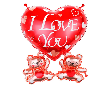 BALON FOLIE ALUMINIU "I Love You" Heart with Teddy Bears, 43*48cm FG-SMF1 [1]