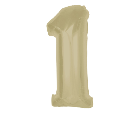 ARTICOLE PARTY - Balon Folie Cifra 1 Matt Latte 92cm GoDan