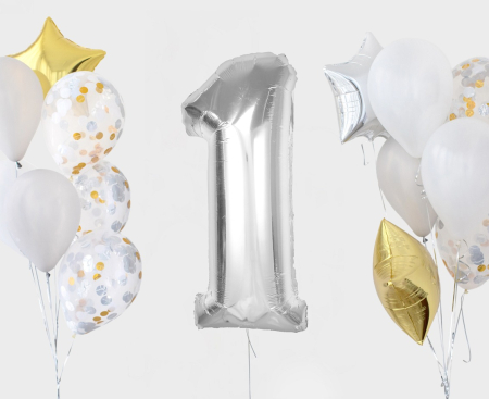 Baloane Folie Aluminiu - Balon Folie Cifra 1 Argintiu 92cm GoDan