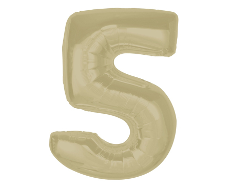 Balon Folie Cifra 5 Matt Latte 92cm GoDan [1]