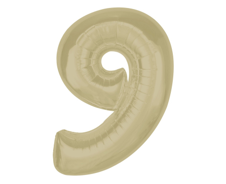 Balon Folie Cifra 9 Matt Latte 92cm GoDan [1]