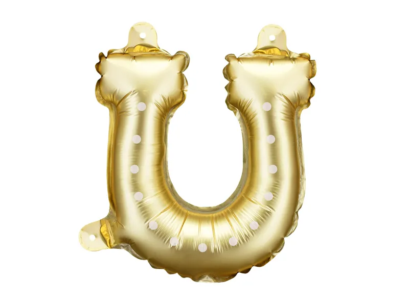 ARTICOLE PARTY - Balon Folie Potcoavă Ghirlandă Aurie 18x19cm 3buc FB278S-019