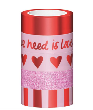 Benzi decorative - Bandă Adezivă Decorativă Amaia Rose 15mm x 5m 5/Set