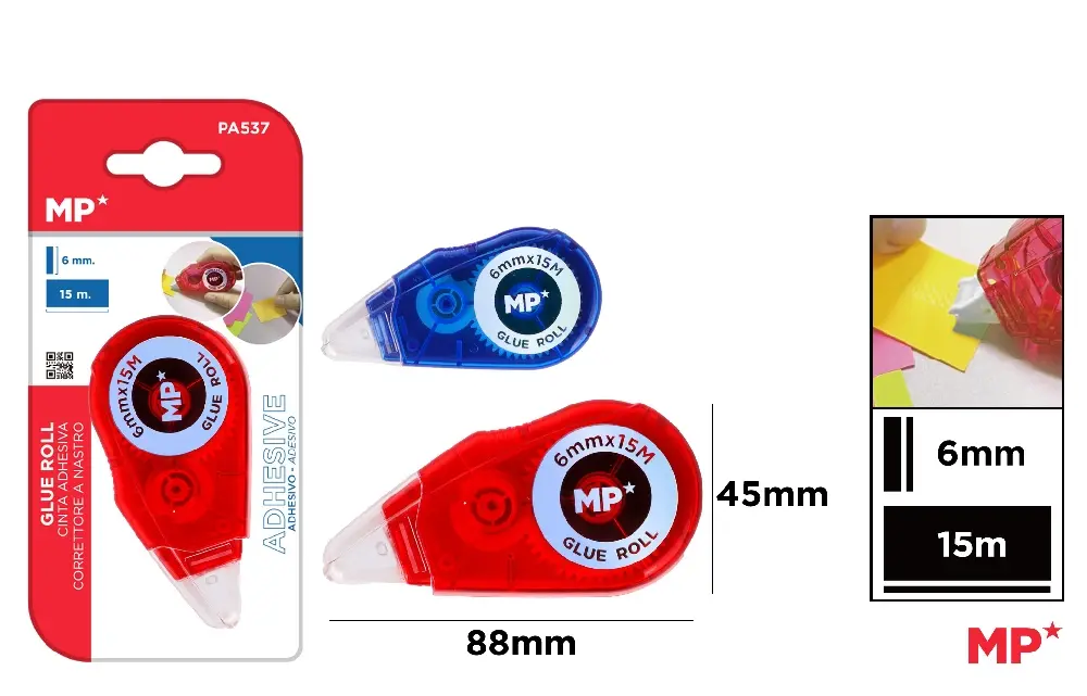 Banda dublu adeziva - BANDA DUBLU ADEZIVA CU DISPENSER IPB 6mm/15m PA537