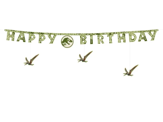 ARTICOLE PARTY - Banner Happy Birthday Jurassic World 45x165cm GRL131